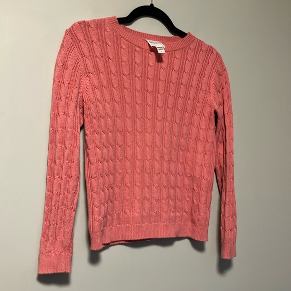 Kate Hill Pink Crew Neck Sweater Cable Knit - Picture 2 of 5